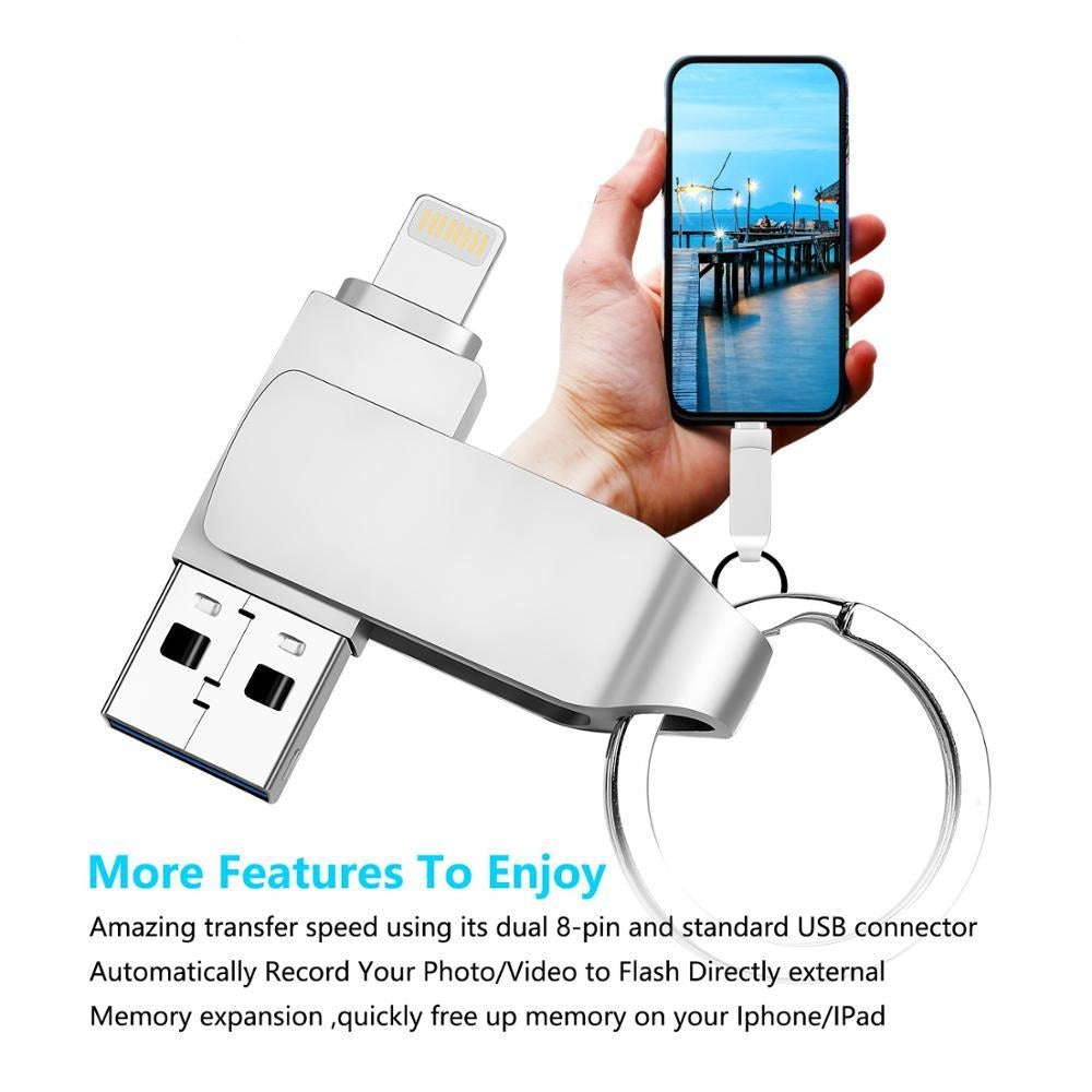 SafetyZip™ iPhone / iPad USB-Lightning Flash Drive